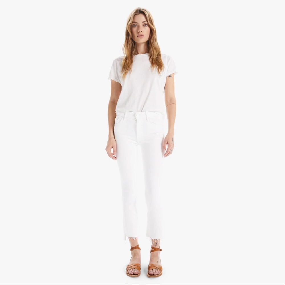 Mother Insider Crop Step Fray Size 24